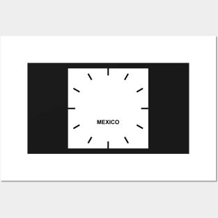 MEXICO Time Zone Wall clock Posters and Art